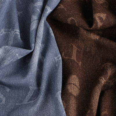 ধুয়ে ফেলা ডেনিম পিই চামড়া ইকো বন্ধুত্বপূর্ণ এমবসড হালকা ওজনযুক্ত ফ্যাক্স চামড়া