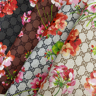 মুদ্রিত জিডি চিঠি ফুল পিভিসি ফ্যাক্স চামড়া ব্যাগ ফোন কেস প্যাকেজ বক্স চামড়া ফ্যাব্রিক