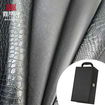 পাইকারি পিভিসি ফক্স চামড়ার ওয়ালেট বক্স জুতা নোটবুক লিচি পশু বোনা ক্রস প্যাটার্ন কৃত্রিম সিনথেটিক চামড়া ফ্যাব্রিক