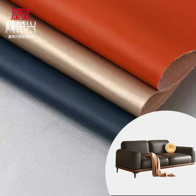 ফার্নিচারের জন্য পিভিসি ডিই৭ ন্যাপা গ্রেইন আর্টিফিসিয়াল লেদার, ৫৪ ইঞ্চি চওড়া