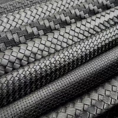 0.6 মিমি পিভিসি সিন্থেটিক লেদার এমবসড ওয়েভেন লেদার প্যাটার্ন ফর কার সিট