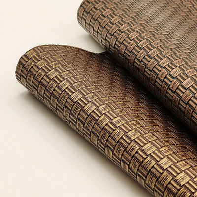 প্যাকেজিং ব্যাগ নকল চামড়া প্রকল্প পিভিসি বোনা প্রাচীন ব্রাসের তাঁত