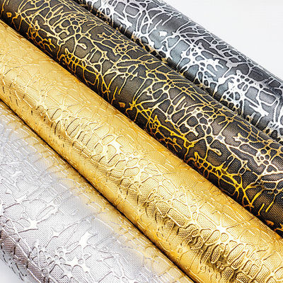 বক্স প্যাকেজিং চামড়া গোল্ডেন সিরিজ এমবসড পিভিসি চামড়া অ বোনা