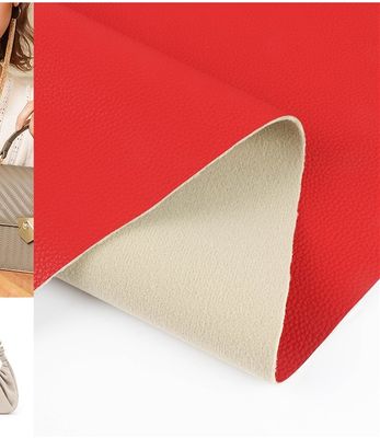 হ্যান্ডব্যাগ লিচি পিইউ নকল চামড়া কাপড় জল ভিত্তিক দ্রাবক মুক্ত পিইউ চামড়া