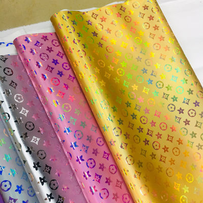 হ্যান্ডব্যাগ লেজার খোদাই পিই চামড়া রঙিন পেন্টাগন ফুল কৃত্রিম চামড়া পিই