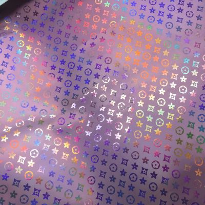 হ্যান্ডব্যাগ লেজার খোদাই পিই চামড়া রঙিন পেন্টাগন ফুল কৃত্রিম চামড়া পিই