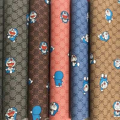 মুদ্রিত কার্টুন জিডি চিঠি জিংল বিড়াল পিভিসি নকল চামড়া ব্যাগ ফোন কেস প্যাকেজ বাক্স চামড়া কাপড়