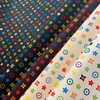 পিভিসি সিন্থেটিক ফ্যাক্স লেদার উপাদান অ্যান্টি ফাউলিং পেন্টাগন মুদ্রিত