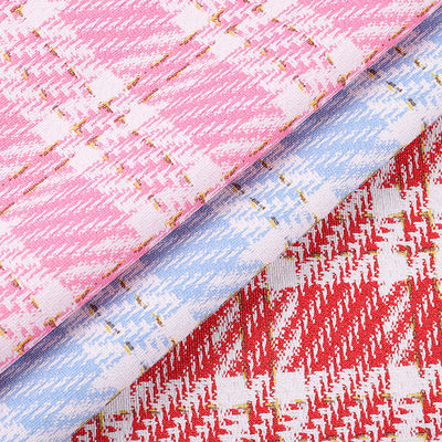 0.7 মিমি সিন্থেটিক পিভিসি চামড়া ব্যাগ জন্য মুদ্রিত সোনার থ্রেড গ্রিড