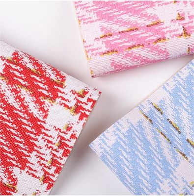 0.7 মিমি সিন্থেটিক পিভিসি চামড়া ব্যাগ জন্য মুদ্রিত সোনার থ্রেড গ্রিড