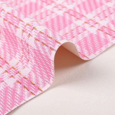 0.7 মিমি সিন্থেটিক পিভিসি চামড়া ব্যাগ জন্য মুদ্রিত সোনার থ্রেড গ্রিড