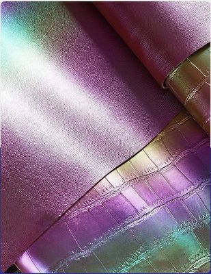 রঙিন গ্র্যাডিয়েন্ট ক্রোকোডাইল পিভিসি নকল কৃত্রিম চামড়া ব্যাগ চামড়া ফ্যাব্রিক উপাদান