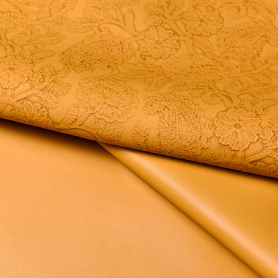 হ্যান্ডব্যাগ প্যাকেজিং বাক্সের জন্য 3 ডি রেট্রো ফ্লোরাল এমবসড পিভিসি চামড়া আলংকারিক ফ্যাব্রিক প্লেসম্যাট ফ্যাক্স চামড়া