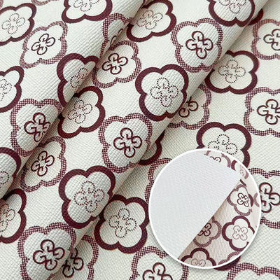 পিভিসি চার পাতার ক্লোভার মুদ্রিত স্টাইল ব্যাগ প্যাকেজিং নোটবুক ফোন শেল নকল চামড়া ফ্যাব্রিক জন্য কৃত্রিম কৃত্রিম চামড়া