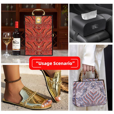 সিন্থেটিক পিভিসি ম্যাক্রামে মুদ্রিত ফ্যাক্স লেদার ফ্যাব্রিক ফিল্ম স্টাইল ব্যাগ নোটবুক ফোন শেল আলংকারিক & কারুশিল্প সোফা জন্য ব্যবহার ভাল