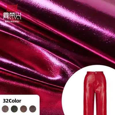 মেটাল ফিল্ম PU R61 ভেড়ার চামড়ার টেক্সচারযুক্ত সিনথেটিক চামড়ার পোশাকের ওয়ালেট বক্স জুতা ব্যাগ নোটবুক ফলস লেদার ফ্যাব্রিক