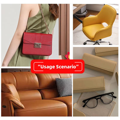 ফার্নিচার এবং গাড়ির গৃহসজ্জার জন্য ০.৬মিমি পুরুত্বের পিভিসি বোনা চামড়ার কাপড়