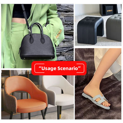 পিভিসি লিচি গ্রিন কৃত্রিম চামড়া আসবাবপত্রের জন্য 54 ইঞ্চি প্রশস্ত