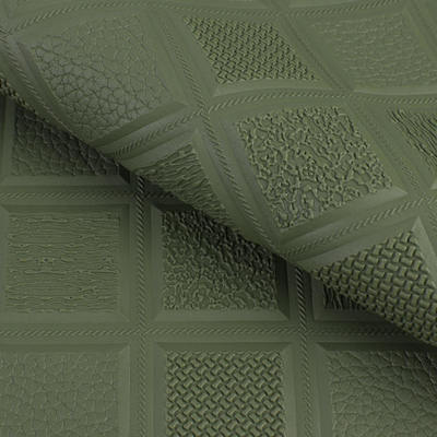 গাড়ির ফুট কার সিট সোফা ডেকোরেট ব্যাগ-এর জন্য পিভিসি অ্যান্টিস্কিড রম্বস এমবসড স্টাইলের কৃত্রিম সিনথেটিক চামড়া, নকল চামড়ার কাপড়