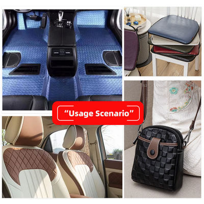 গাড়ির ফুট কার সিট সোফা ডেকোরেট ব্যাগ-এর জন্য পিভিসি অ্যান্টিস্কিড রম্বস এমবসড স্টাইলের কৃত্রিম সিনথেটিক চামড়া, নকল চামড়ার কাপড়