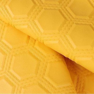 পিভিসি ব্রোডারি হেক্সাগন এমবসড কৃত্রিম সিন্থেটিক চামড়া গাড়ির জন্য পায়ে গাড়ির আসন সোফা সজ্জিত ব্যাগ নকল চামড়া ফ্যাব্রিক