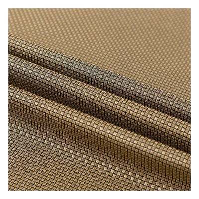 পিভিসি মেটাল পার্ল হালকা রঙের ছোট বয়ন প্যাটার্ন কৃত্রিম সিন্থেটিক প্যাকেজিং ওয়ালেট বক্স জুতা নোটবুক নকল চামড়া ফ্যাব্রিক