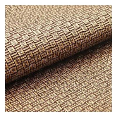 পাইকারি পিভিসি অ্যান্টিক ব্রাস ওয়েভ প্যাটার্ন কৃত্রিম কৃত্রিম চামড়া প্যাকেজিং Wallet Box Shoes Notebook নোটবুক নকল চামড়া কাপড়