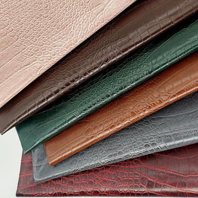 পিভিসি কুমির শস্য কৃত্রিম সিনথেটিক চামড়ার ওয়ালেট বক্স জুতা নোটবুক নকল চামড়ার কাপড়