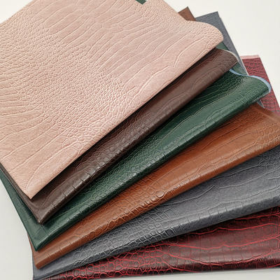 পিভিসি কুমির শস্য কৃত্রিম সিনথেটিক চামড়ার ওয়ালেট বক্স জুতা নোটবুক নকল চামড়ার কাপড়