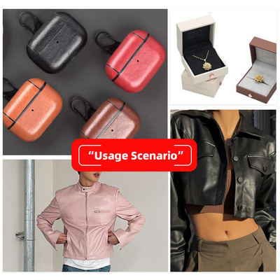 পোশাক ব্যাগ ইয়ারফোন হাতা বক্সের জন্য ইলাস্টিক পিইউ কার্বন ফাইবার খড় মাদুর শস্য সিনথেটিক চামড়া, নকল চামড়ার কাপড়