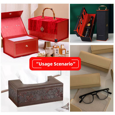 ওয়ালেট, বাক্স, জুতা, নোটবুক এবং ডেকোরেটিভ ব্যাগের জন্য এমবসড পিভিসি ফ্লাওয়ার প্যাটার্ন সিনথেটিক চামড়া - টেকসই ফক্স লেদার উপাদান