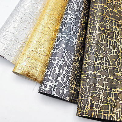 Pvc Crocodile XR- Golden Grass Root Grain Synthetic Leather Wallet Case Shoes Notebook Leather Fabric