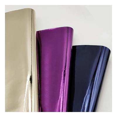 উচ্চ মানের সিন্থেটিক নকল জুতা হ্যান্ডব্যাগ নোটবুক চামড়া পিউ রেইনবো হলোগ্রাফিক ধাতব রঙিন আয়না চামড়া কাপড়