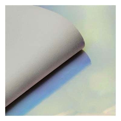 রেইনবো পিউ হলোগ্রাফিক ধাতব রঙিন আয়না চামড়া সিন্থেটিক কৃত্রিম জাল জুতা কেস হ্যান্ডব্যাগ নোটবুক চামড়া কাপড়