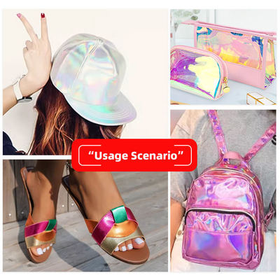 পিইউ লেপযুক্ত ফিল্ম গ্লিটার ফ্যাব্রিক জুতা জন্য নম কারুশিল্প নকল চামড়া সিন্থেটিক চামড়া ওয়াটারপ্রুফ প্রসারিত জন্য সোফা আস্তরণের বহিরঙ্গন