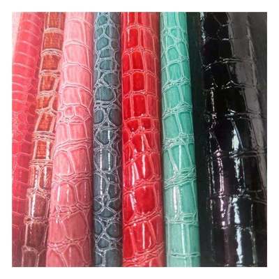 উচ্চ চকচকে পাথর প্যাটার্ন পিভিসি সিনথেটিক চামড়া পশু প্যাটার্ন জুতা ব্যাগ এবং ব্যাগ নকল চামড়ার কাপড়