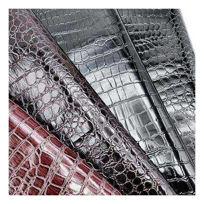 উচ্চ চকচকে পাথর প্যাটার্ন পিভিসি সিনথেটিক চামড়া পশু প্যাটার্ন জুতা ব্যাগ এবং ব্যাগ নকল চামড়ার কাপড়