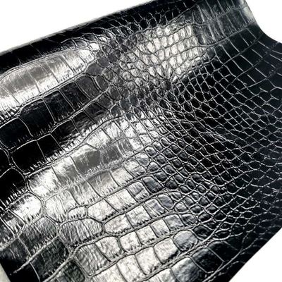 হাইলাইট ক্রকডিল পিভিসি সিনথেটিক চামড়া পশু প্যাটার্ন জুতা ব্যাগ এবং বক্স সস্তা দাম জাল চামড়া ফ্যাব্রিক