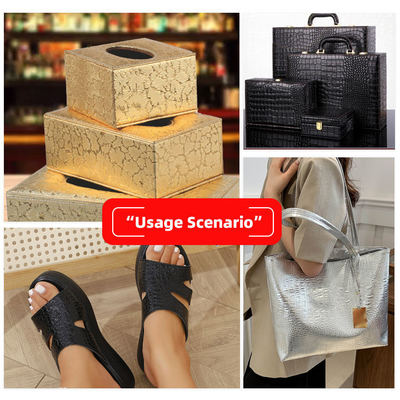 উচ্চ চকচকে পিভিসি ক্রোকোডিল এমবসড ওয়েভড গ্রিন জ্যামিতি জুতার ব্যাগের জন্য প্রাণী সিনথেটিক কৃত্রিম চামড়া কাপড় হস্তশিল্পের জন্য