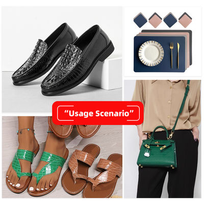 1ব্যাগ এবং জুতা জন্য.8mm বেধ পিভিসি চামড়া crocodile বীজ সঙ্গে abrasion- প্রতিরোধী এবং জল প্রতিরোধী