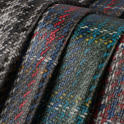 পিভিসি টেক কাপড় মুদ্রিত স্কটিশ প্লেড ওয়েভ গ্রিন কৃত্রিম সিন্থেটিক চামড়া ব্যাগ সোফা গাড়ি সিট বেল্ট জুতা ফ্যাক্স চামড়া ফ্যাব্রিক