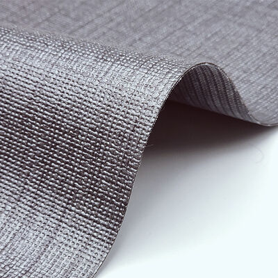 সাজসজ্জার জন্য পিভিসি ম্যাটিং বোনা শস্যের প্যাটার্ন কৃত্রিম সিন্থেটিক চামড়া চেয়ার টেবিল ম্যাট প্যাকেজিং বক্স ফক্স লেদার