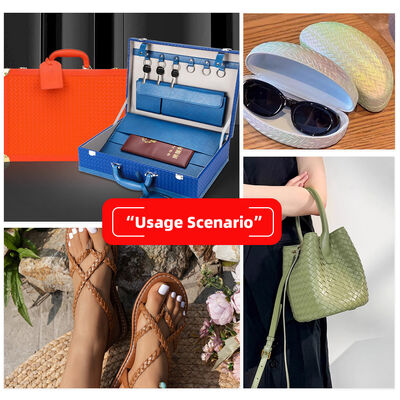 PVC Vintage Woven Pattern Artificial Synthetic Leather for Bag Shoes Sofa Car Wallet Decorate Belt Faux Leather Fabric