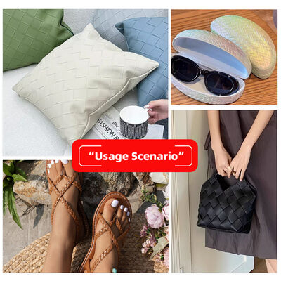 ব্যাগ প্যাকিং বক্স সোফা চেয়ার বেল্ট নকল চামড়ার কাপড়ের উপকরণের জন্য পিভিসি বড় বোনা প্যাটার্ন কৃত্রিম সিন্থেটিক চামড়া