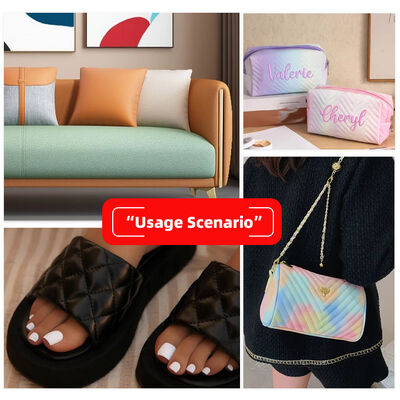 নতুন ফ্যাশন গ্রেডিয়েন্ট রঙ প্রিন্টেড পিইউ সিন্থেটিক কৃত্রিম চামড়া সোফার জন্য সজ্জিত ব্যাগ প্যাকিং বক্স ভিনাইল ফ্যাক্স চামড়া ফ্যাব্রিক