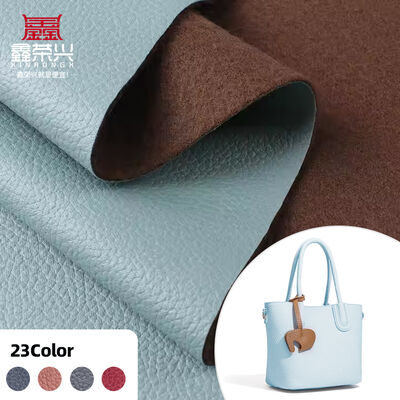 Semi PU Leatherite Tech Cloth Breathable Big Litchi Grain Synthetic Leather for Sofa Chair Car Seat Belt Faux Leather Fabric