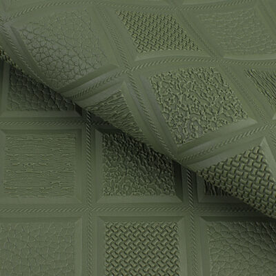 গাড়ির ফুট কার সিট সোফা ডেকোরেট ব্যাগ-এর জন্য পিভিসি অ্যান্টিস্কিড রম্বস এমবসড স্টাইলের কৃত্রিম সিনথেটিক চামড়া, নকল চামড়ার কাপড়