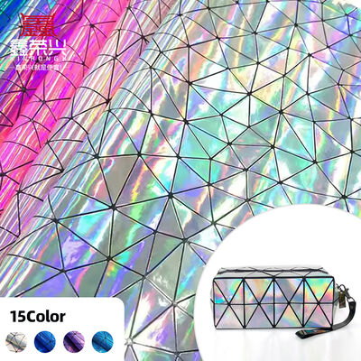 Special Embossed PU Laser Mirror Triangulation Synthetic Leather Waterproof Fabric Craft Lining Furniture Outdoor Sofa