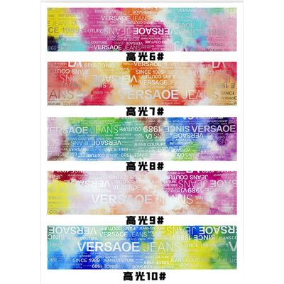 পিইউ রেইনবো লেটার প্রিন্ট ম্যাগাজিন ডিজাইন সিন্থেটিক চামড়া জলরোধী জাল চামড়া কাপড় ব্যাগ জন্য প্রসাধনী আসবাবপত্র / সোফা