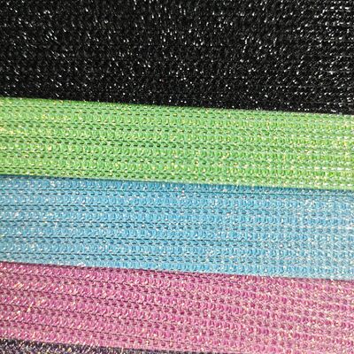 Straight Stripe Glitter Mesh Leather